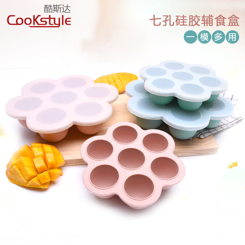 Silicone Ice Cube Tray with Lid, Easy Release, Food-Grade, for Drinks & Baby Food Storage