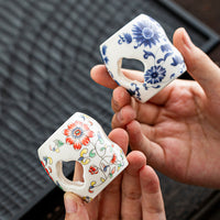 Blue and White Porcelain Teapot Lid Holder for Kung Fu Tea Ceremony