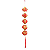 Festive Red Lantern String Decorations for Chinese New Year and Celebrations