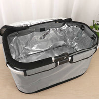 New Portable Foldable Large Capacity Insulated Picnic Basket Cooler Bag