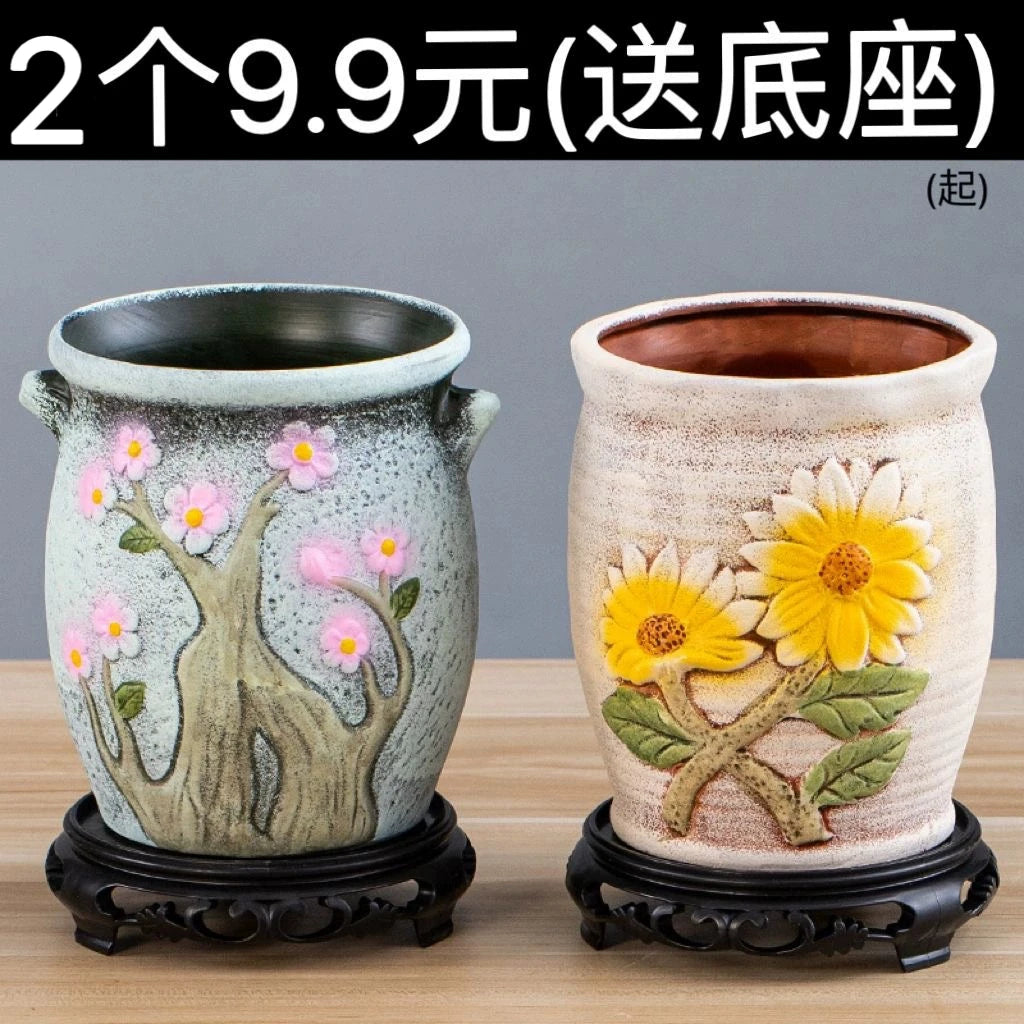 Breathable Ceramic Succulent Planter Pot for Indoor Outdoor Plants