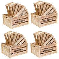 Wooden Storage Crate Decorative Display Box for Supermarket Fruit and Home Organization
