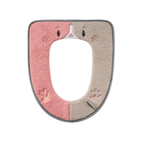 Camellia Toilet Seat Cover, Waterproof, Stain-Resistant, All-Season, Adhesive, Warm Winter Toilet Sticker