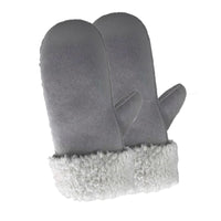 Women's Suede Fleece Lined Mittens for Winter Outdoor Activities