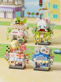 City Street View Building Blocks with Display Case - Educational Construction Toy for Kids