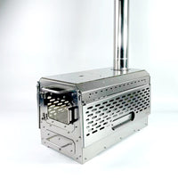 Butterfly Outdoor Stainless Steel Wood Burning Stove for Camping Tent Heating and BBQ Oven
