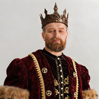 Medieval Retro King Queen Crown for Halloween Masquerade Cosplay