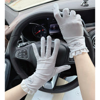 Women's Short Fingerless Sun Protection Gloves for Driving & Cycling