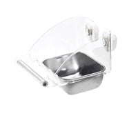Stainless Steel & Acrylic Hanging Bird Feeder for Parrots, Peonies, and Cockatiels