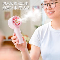 Portable USB Rechargeable Misting Fan with Humidifier Function for Outdoor Use