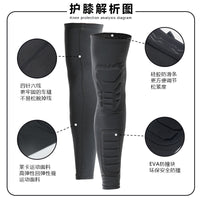 Padded Compression Knee Sleeve for Sports, Cycling, and Basketball - Breathable Honeycomb Anti-Collision Protection
