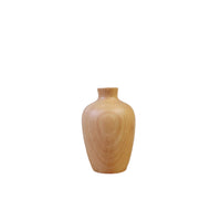 Creative Home Decor Solid Wood Mini Vase Ornament for Desk, Balcony, or Car