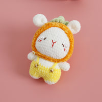 Hand-Knitted Fruit Bunny Doll Keychain Charm