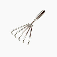 Stainless Steel Hand Rake for Gardening and Clam Digging, 3-7 Tine Soil Loosening Tool