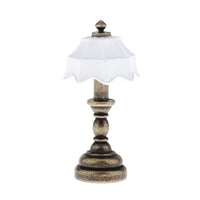 Miniature Retro Metal Dollhouse Table Lamp for Home Decor