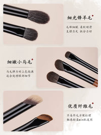 Professional Animal Hair Makeup Brush Set for Eyeshadow, Foundation, Blush, Contour, and Concealer