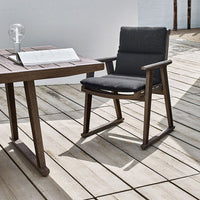 Nordic Outdoor Teak Patio Furniture Set for Garden Balcony Hotel