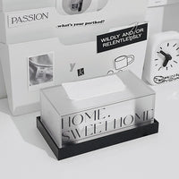Luxury Acrylic Tissue Box Holder for Facial Tissues and Napkins, Modern Minimalist Design for Living Room Decor