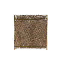 Handwoven Bamboo Fence Panel for Garden and Yard Decor