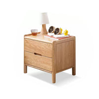 Shunyi Solid Wood Nightstand, Nordic Bedroom Storage Cabinet, Modern Simple Oak 3-Drawer Bedside Table