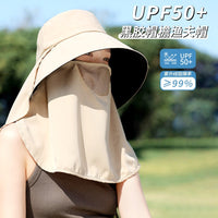 Women's UPF 50+ Sun Protection Bucket Hat with Wide Brim and Neck Flap for Outdoor Activities