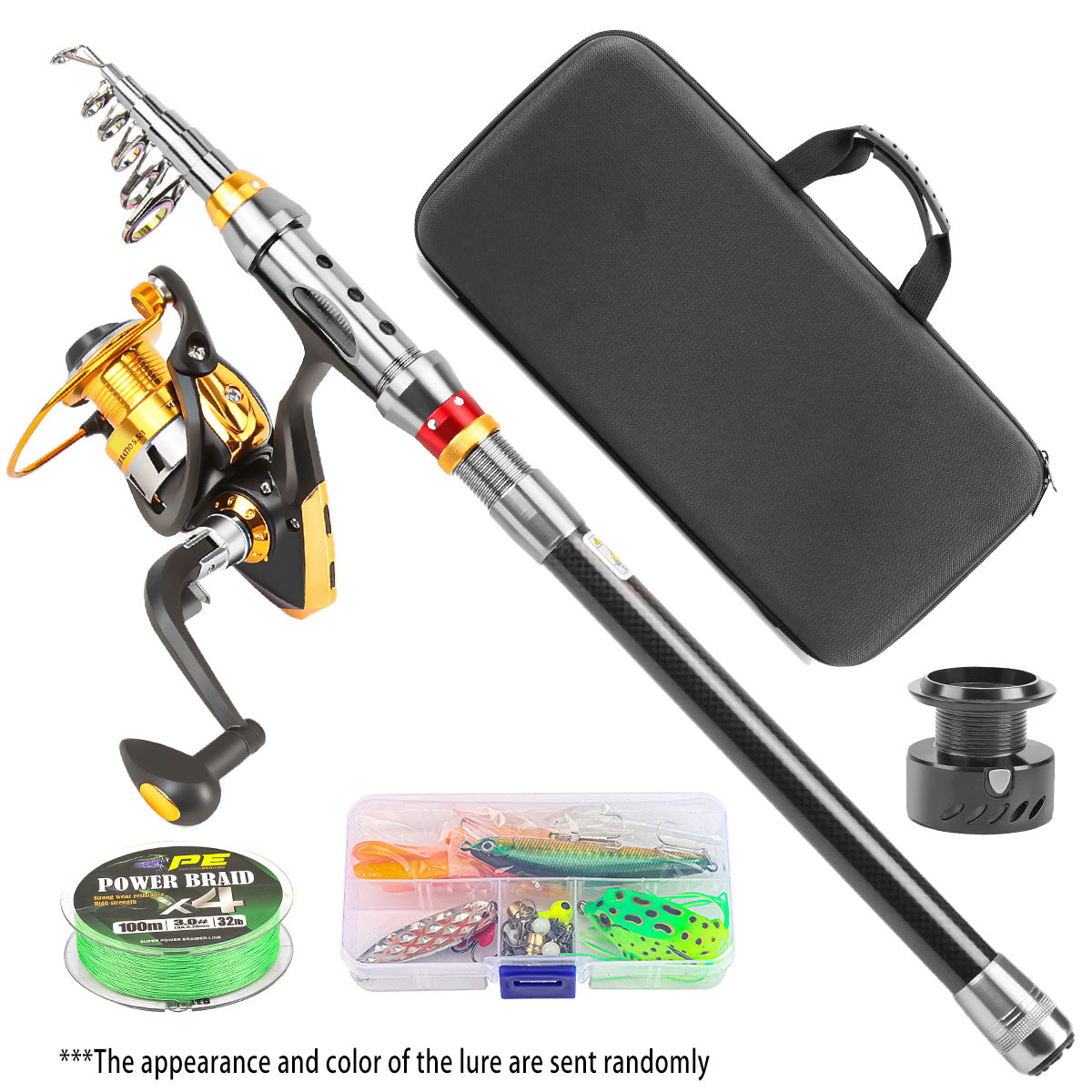Telescopic Carbon Fiber Lure Fishing Rod Portable Travel Spinning Rod Sea Fishing Pole