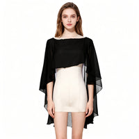 Women's Chiffon Pullover Poncho Shawl Sun Protection Cape