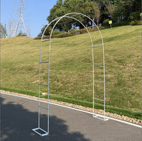 Metal Garden Arch with Base for Climbing Plants, Roses, Clematis, Cucumbers, Loofah