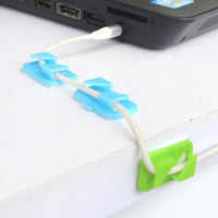 Self-Adhesive Cable Clips for Desk and Wall Organization