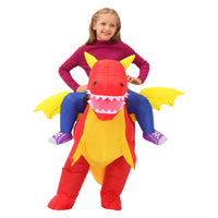 Inflatable Dinosaur Rider Costume for Halloween & Parties - Adult & Kids Sizes