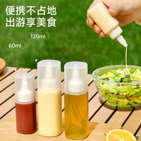 Portable Squeeze Bottles for Condiments, Salad Dressing, Honey - Food Grade Plastic with Pointed Spout