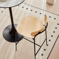 Nordic Industrial Style Ant Bar Stool with Iron Art Base, Vintage High Chair for Kitchen Island & Home Bar