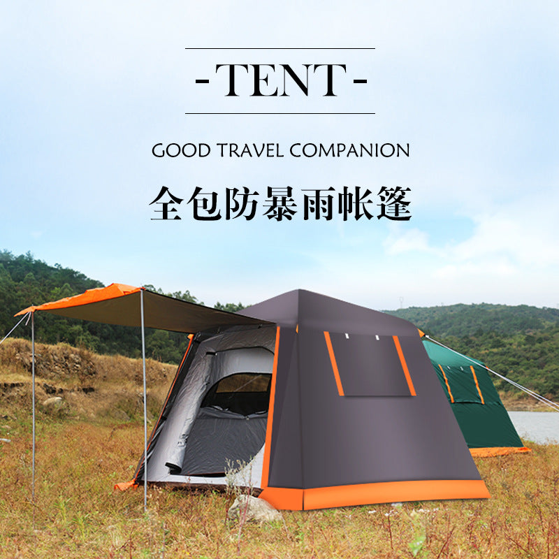 Automatic Pop-Up Camping Tent for 3-6 People, Waterproof UV Protection Double Layer Outdoor Shelter