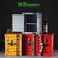 Industrial Style Metal Container Nightstand Storage Cabinet Display Box for Cafe & Clothing Stores