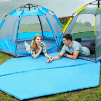 Hexagonal Self-Inflating Camping Sleeping Pad with Moisture-Proof Mat, Thickened Portable Outdoor Tent Air Mattress