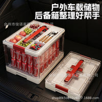 Foldable Transparent Storage Box for Home, Car, and Outdoor Use