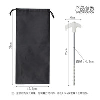 Luminous Steel Tent Stakes with Storage Bag for Outdoor Camping