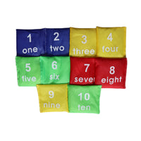 Kids' Sensory Training Beanbags for Throwing Games - Numbers, Shapes, and Letters