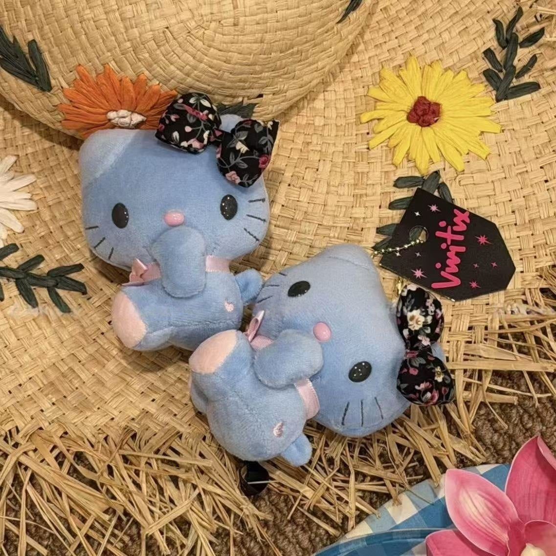 Hello Kitty Plush Keychain Pendant for Bags and Cars