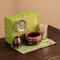 Japanese Ceramic Matcha Whisk Set with Bowl and Accessories for Traditional Tea Ceremony