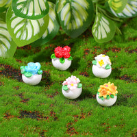 Miniature Potted Succulent Plants for Dollhouse Decoration