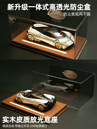 1:24 Alloy Car Model Display Case with LED Lights, Dustproof Storage Box for Simulation Car Models and Collectibles