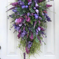 Spring Tulip and Hyacinth Wreath for Front Door Decor