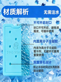 Reusable Ice Pack for Commercial Coolers & Food Warmers, No-Water-Injection Ice Brick for Portable AC Fans