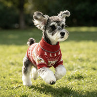Fair Isle Jacquard Pet Sweater for Dogs - Thickened Christmas Warm Knitwear