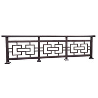Aluminum Alloy Villa Balustrade Outdoor Scenic Area Faux Wood Grain Railing