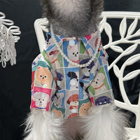 Dog Printed Shirt for Small to Large Breeds - Summer Thin Pet Apparel