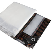 Transparent Outdoor PE Tarpaulin Dustproof Waterproof Tear-Resistant Plastic Sheeting for Rain and Sun Protection
