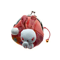 Cute Rabbit Fabric Coin Purse for Kids, Japanese Style Lucky Cat Design, Year of the Rabbit Cartoon Earphone Bag
