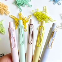 Mini Quick-Dry Retractable Gel Pen with Clip, 0.5mm Colored Ink for Students